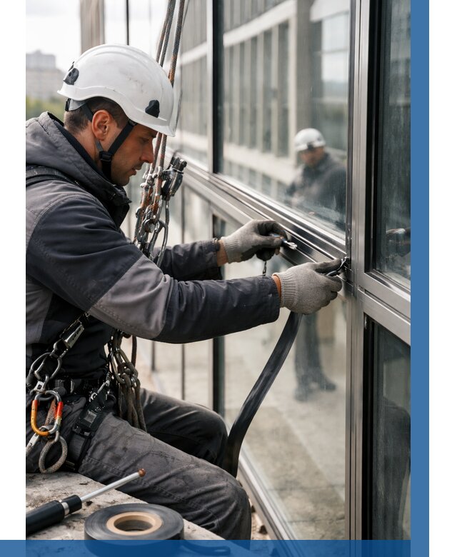 Ремонт витражных конструкций в Красноуфимске от 3555 р. | ВЫСОТНИК-Крф