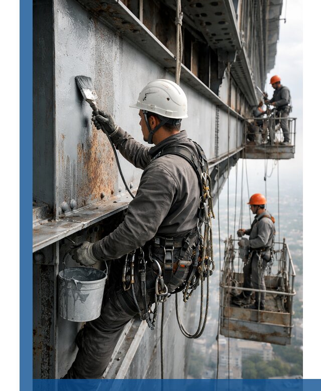 Покраска металлоконструкций на высоте в Красноуфимске профессионально