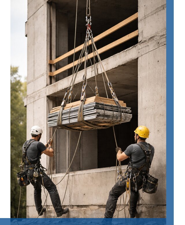 Подъем материала на этаж веревками в Красноуфимске от 1524 р. | ВЫСОТНИК-Крф