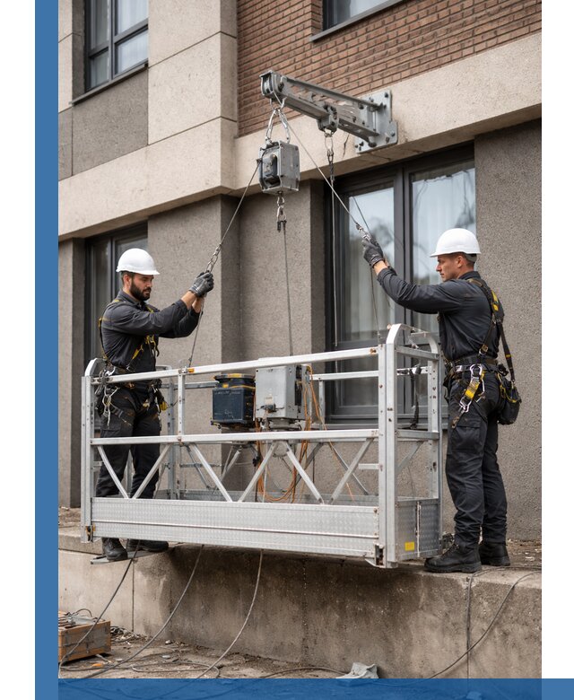 Монтаж и подъем фасадной люльки в Красноуфимске с гарантией безопасности