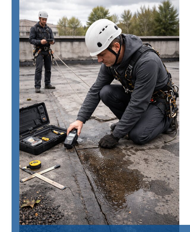 Обследование кровли на протечки и выявление дефектов в Красноуфимске