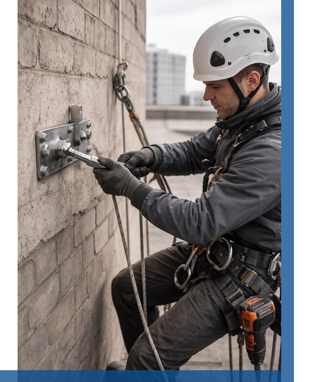 Установка анкерных точек в Красноуфимске от 3555 р. | ВЫСОТНИК-Крф