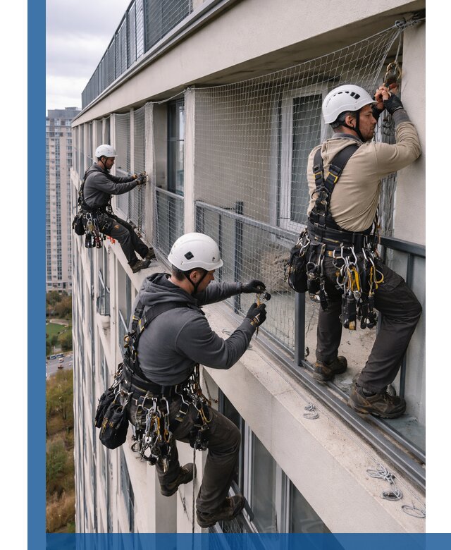 Профессиональный монтаж защитной сетки от птиц в Красноуфимске